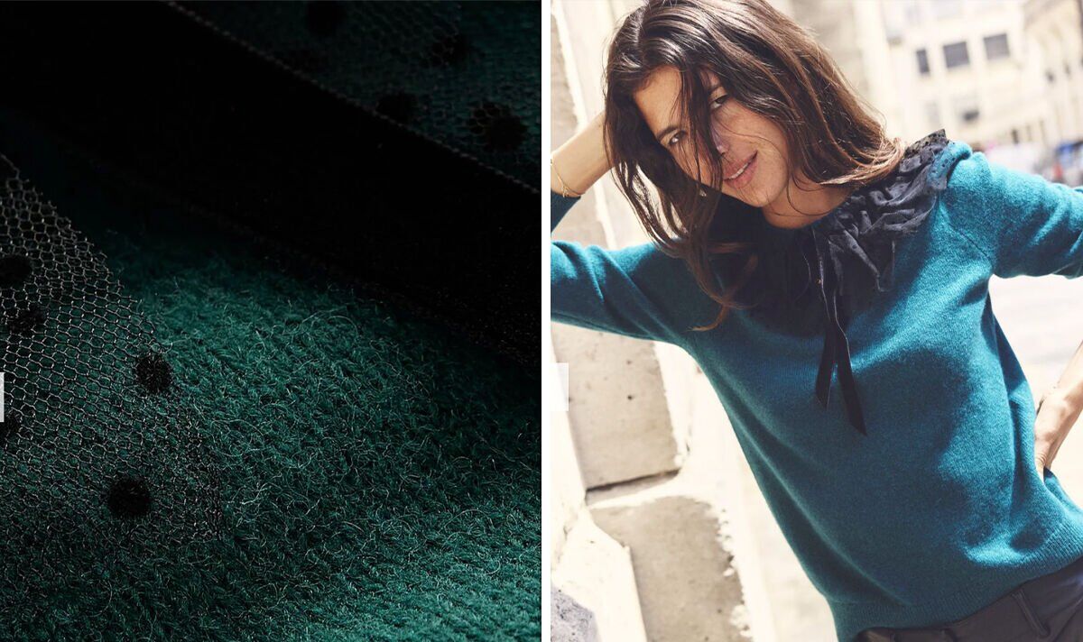 Femme portant un pull Boden