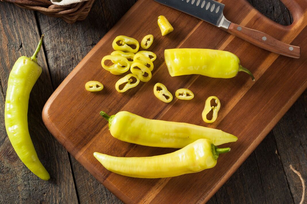 Piments banane jaunes crus biologiques