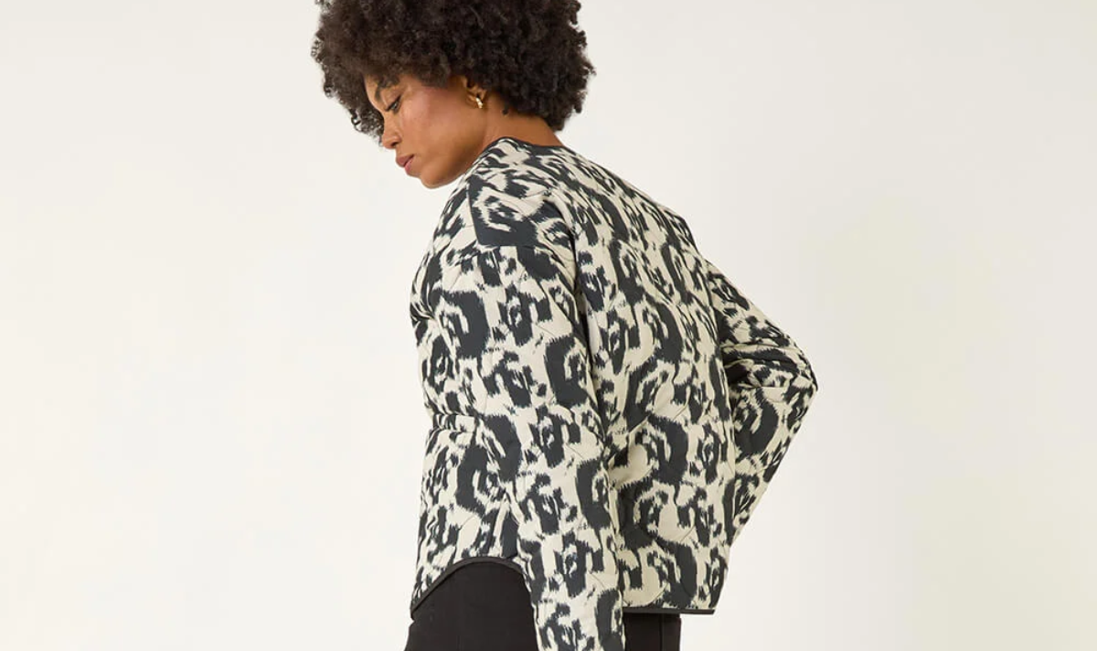 Veste matelassée imprimée douce ivoire de Roman's