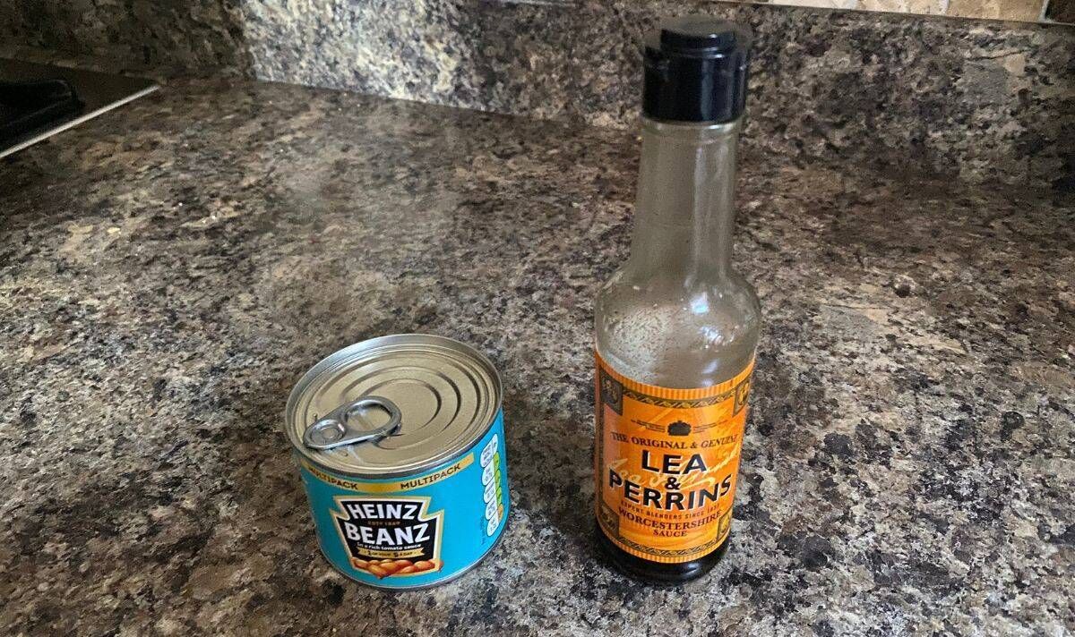 Fèves au lard et sauce Worcestershire Fèves au lard et sauce Worcestershire
