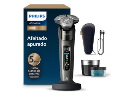 Philips i9000, rasoir électrique pour homme, rasoir à barbe humide et sèche, technologie SkinIQ, base de chargement, rechargeable, étui de voyage, centre de nettoyage, X9002/30