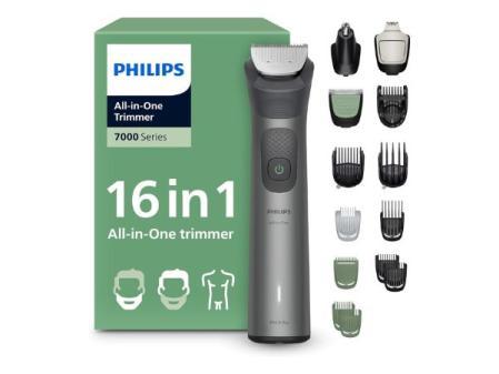 Philips Tondeuse tout-en-un 16 en 1 Series 7000 - Rasoir et tondeuse à cheveux pour homme visage, tête et corps, lames en acier auto-affûtées, 21 longueurs, rechargeable, MG7931/15