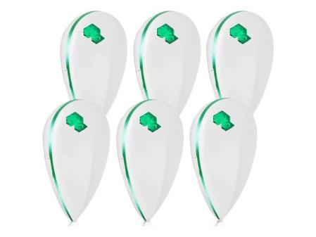 Répulsif antiparasitaire à ultrasons - Paquet de 6 répulsifs anti-moustiques électroniques à ultrasons 3 modes anti-cafards, mouches, moustiques, souris, araignées, 100% inoffensif pour les animaux et les humains