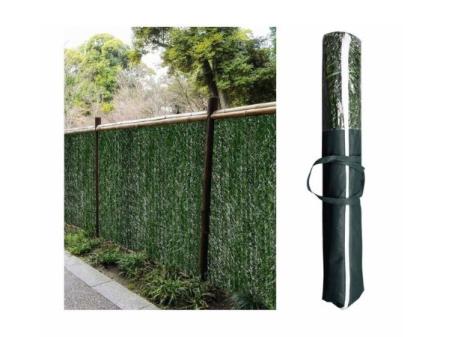 Jardin202 - Haie artificielle verte haut de gamme | Dissimulation à 90 % | Résistant aux UV | Installation facile Idéal pour jardin, balcon, terrasse | 1 x 3 mètres (vert)