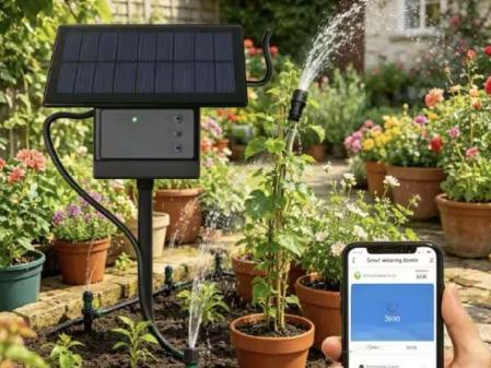 Kit d'irrigation goutte à goutte intelligent avec énergie solaire et WiFi