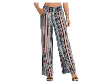 Pantalon de Yoga Boho décontracté à jambe droite pour femmes, taille élastique avec poches