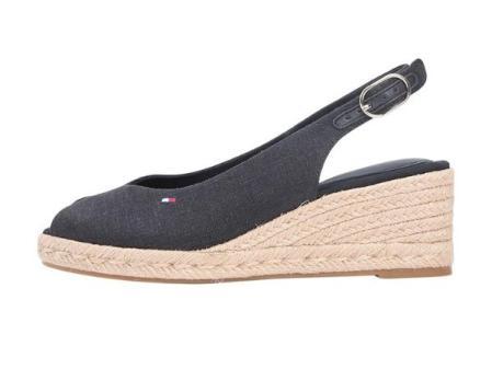 Tommy Hilfiger Mid Wedge Espad Slingback Fw0fw09228, Espadrilles compensées femme