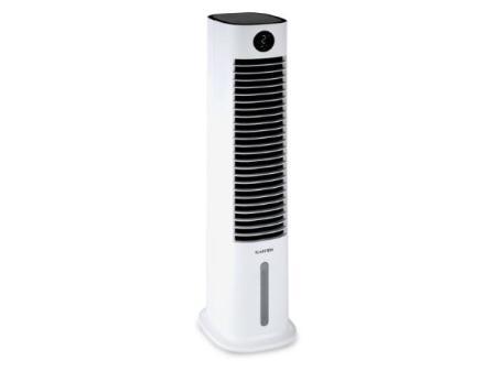 Klarstein Skytower Grand Climatiseur par évaporation – 4 en 1, ventilateur, refroidisseur, purificateur et humidificateur, 480 m³/h, contrôle Wi-Fi et application, réservoir 8 L, oscillation, pour maison intelligente, blanc