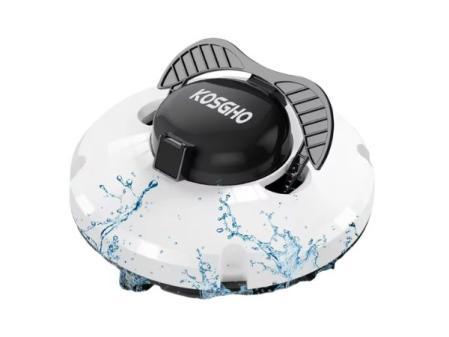 Aspirateur robot de piscine sans fil avec deux moteurs, stationnement automatique pour piscines à fond plat