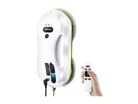 PuRuiKai Robot de nettoyage de vitres automatique pour la maison, avec système de détection de bord intelligent, robot nettoyeur de vitres