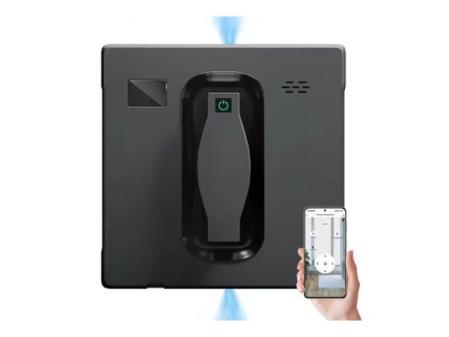 PuRuiKai Robot de nettoyage de vitres, double pulvérisation d'eau, avec contrôle par application, aspiration sous vide poussé, capteur laser, robot de nettoyage de vitres murales pour la maison