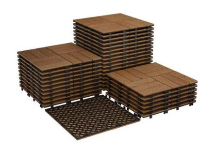 Carreaux en bois d'acacia pour terrasse et décoration extérieure, 12