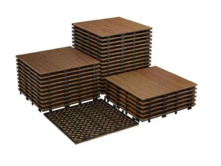 Dalles de terrasse en bois d'acacia (22/33 pièces, 30 x 30 cm) Système Click Antidérapantes Hydrofuges Convient pour Balcon, Piscine et Terrasse (21 pi²)