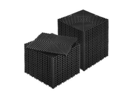 VEVOR Tapis de drainage emboîtable 310 x 310 x 15,1 mm, 40 tapis de drainage emboîtables, tapis de drainage antidérapant en polypropylène pour sol, salle de bain, garage, jardin, noir
