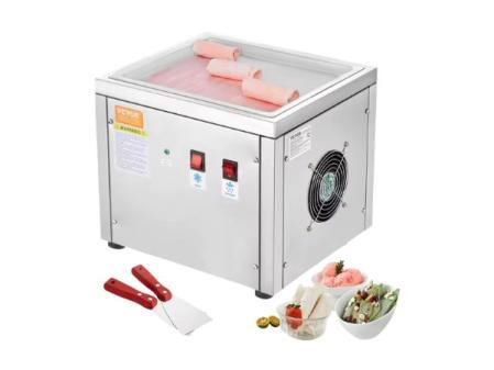 SucceBuy Machine à crème glacée roulée en acier inoxydable avec compresseur pour machine à crème glacée et yaourt glacé
