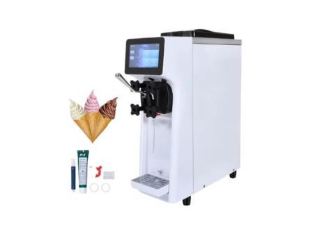 VEVOR Machine à Glace Commerciale 10 L/h 900 W Saveur Unique Machine à Glace Italienne 4 L Trémie en Acier Inoxydable Prérefroidissement Automatique à Écran Tactile pour Restaurant Bar Marché Magasin