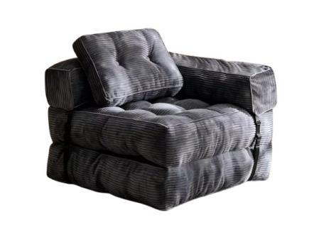 Canapé convertible pliant avec oreiller, matelas et support dorsal, chaise longue portable confortable pour salon et chambre à coucher
