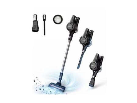 Aspirateur balai sans fil GAVATECH, puissant avec 35Kpa, 45 min, aspirateur balai sans fil, bâton lumineux 6 en 1