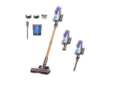 Aspirateur sans fil Laresar V7 500 W 50 KPA avec puissance d'aspiration, appareil électroménager intelligent portable, godet à poussière avec batterie amovible, aspirateur sans fil