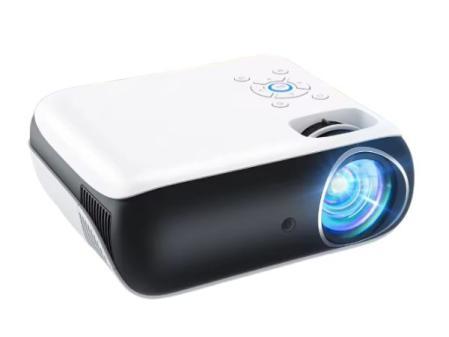 Projecteur Bluetooth natif 1080P HAPPRUN, projecteur de film portable extérieur Full HD avec haut-parleur intégré, avec HDMI, USB, AV