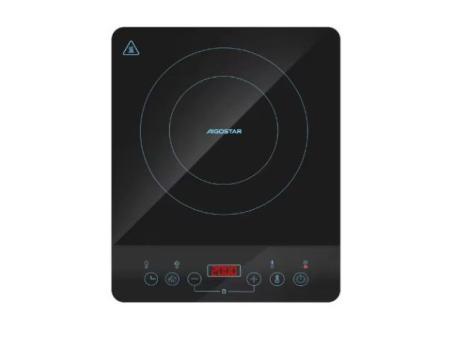 Plaque à induction portable, 10 niveaux de puissance, commande tactile LED, sécurité enfant, protection anti-surchauffe, 2000 W