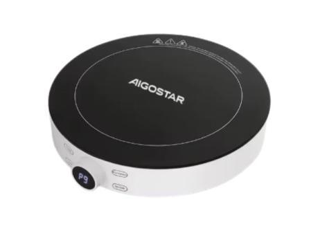 Plaque à induction portable, 2000 W, 9 niveaux de puissance, commande tactile LED, pour récipients de 12 à 26 cm de diamètre