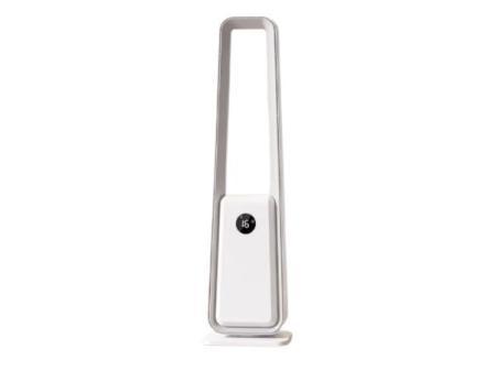 Ventilateur tour sans pales, matériau ABS, DC 36 W, 24 niveaux de vitesse, éclairage d'ambiance RVB avec 4 couleurs, oscillation 75°, fonctionnement silencieux, commande tactile + télécommande