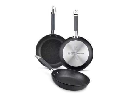 BRA Master Lot de 3 poêles à frire en aluminium forgé