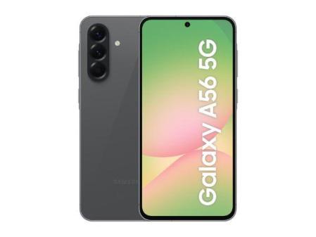 Samsung Galaxy A56 5G 256 Go, téléphone portable, 8 Go de RAM, appareil photo 50 MP, noir, garantie constructeur 3 ans + 1 an supplémentaire