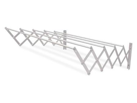 Amig - Corde à linge murale extensible - Dimensions : 100x14x3 cm - Surface de suspension : 5 m - Aluminium inoxydable - Vis en acier inoxydable - pour intérieur et extérieur - Installation facile
