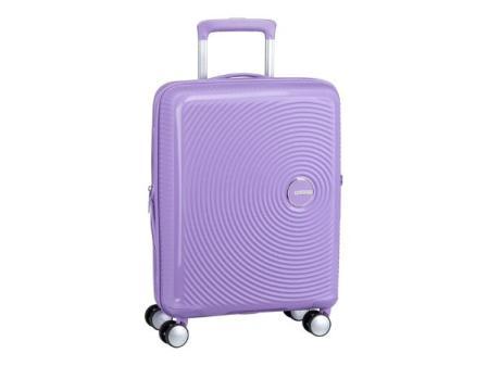 American Tourister Soundbox - Valise cabine 55 x 40 x 20/23 cm - Chariot cabine rigide pour EasyJet et la plupart des compagnies aériennes, Extensible, 35,5/41 L, Violet (Lavande)