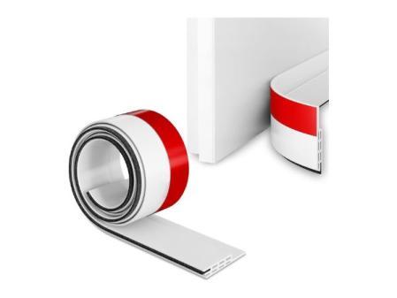 LIEBHEIM Coupe-froid pour porte d'entrée - Coupe-froid de porte - Joint en caoutchouc - Coupe-froid sous porte extérieure - Protecteur sous porte - 2 pièces - Blanc