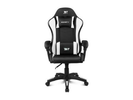 Chaise de jeu Drift DR35 au design exclusif noir/blanc avec dossier inclinable