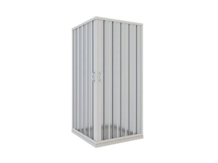 Cabine de douche pliante Idralite PVC 80 x 80 cm H 185 mod. Aster avec ouverture centrale