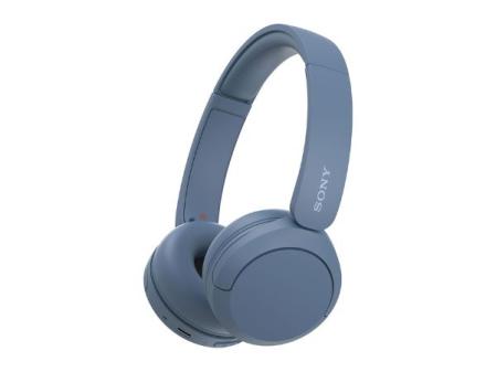 Sony WH-CH520 Casque Bluetooth sans fil, design léger, batterie 50h, charge rapide, égaliseur, appels clairs, iOS et Android - Bleu