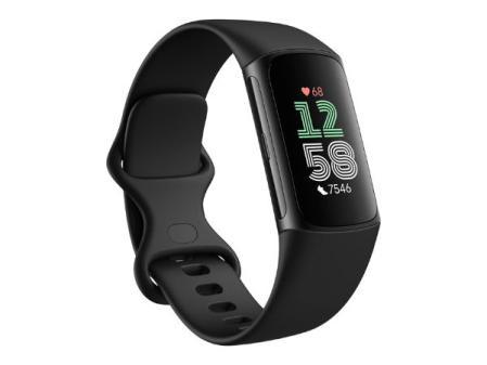 Bracelet d'activité Google Fitbit Charge 6 avec abonnement de 3 mois au service Google Health Premium inclus, 7 jours d'autonomie, Google Wallet et Maps, Obsidienne/Aluminium Noir