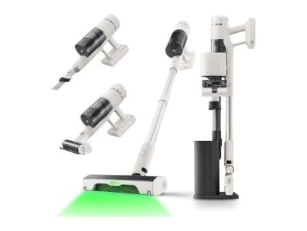 Roborock H60 Hub Aspirateur sans fil avec base auto-vidante, batterie amovible jusqu'à 60 min, 115 AW pour poils d'animaux, brosse anti-emmêlement multi-surfaces, lumière LED verte