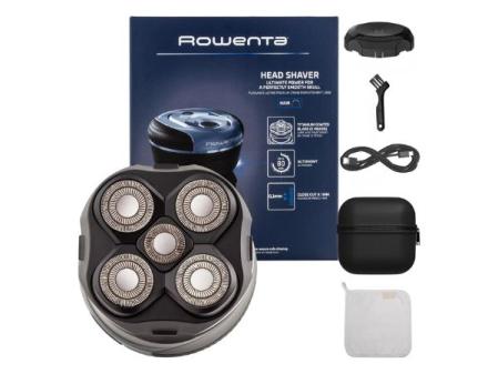 Rasoir de tête Rowenta Barber Experience, 5 têtes avec lames recouvertes de titane, rasage jusqu'à 0,1 mm, autonomie 80 min, étanche, comprend une serviette en microfibre, TN3180OM