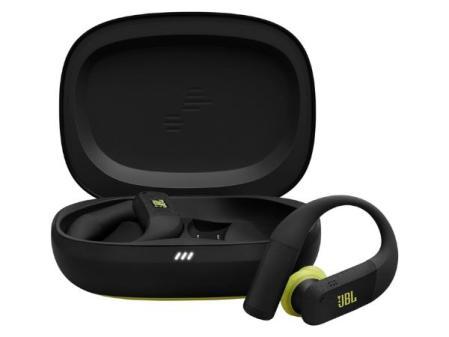 JBL Endurance Peak 4 Écouteurs de sport intra-auriculaires et sans fil avec suppression du bruit, Bluetooth, 48 heures d'autonomie, TwistLock Secure Fit, IP68, JBL Pure Bass Sound, Noir/Vert