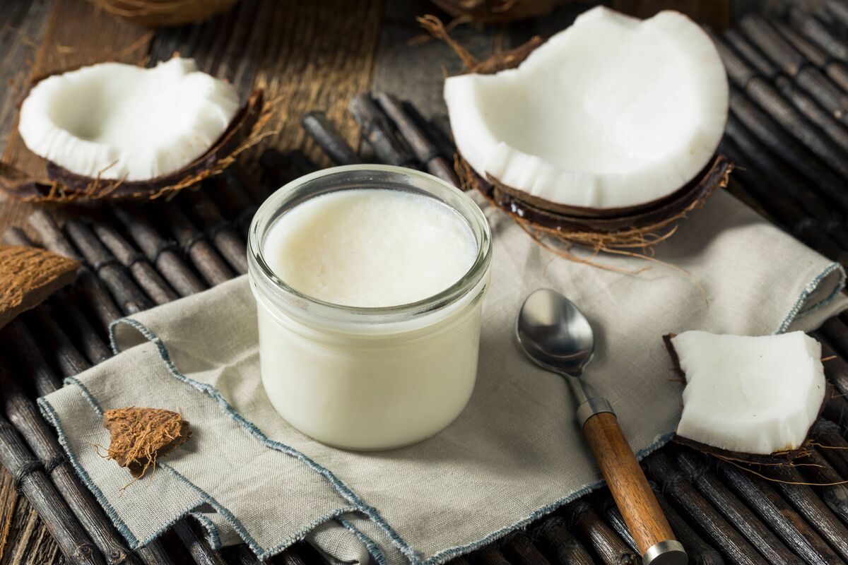 Huile de noix de coco biologique blanche crue pour la pâtisserie Huile de noix de coco biologique blanche crue pour la pâtisserie