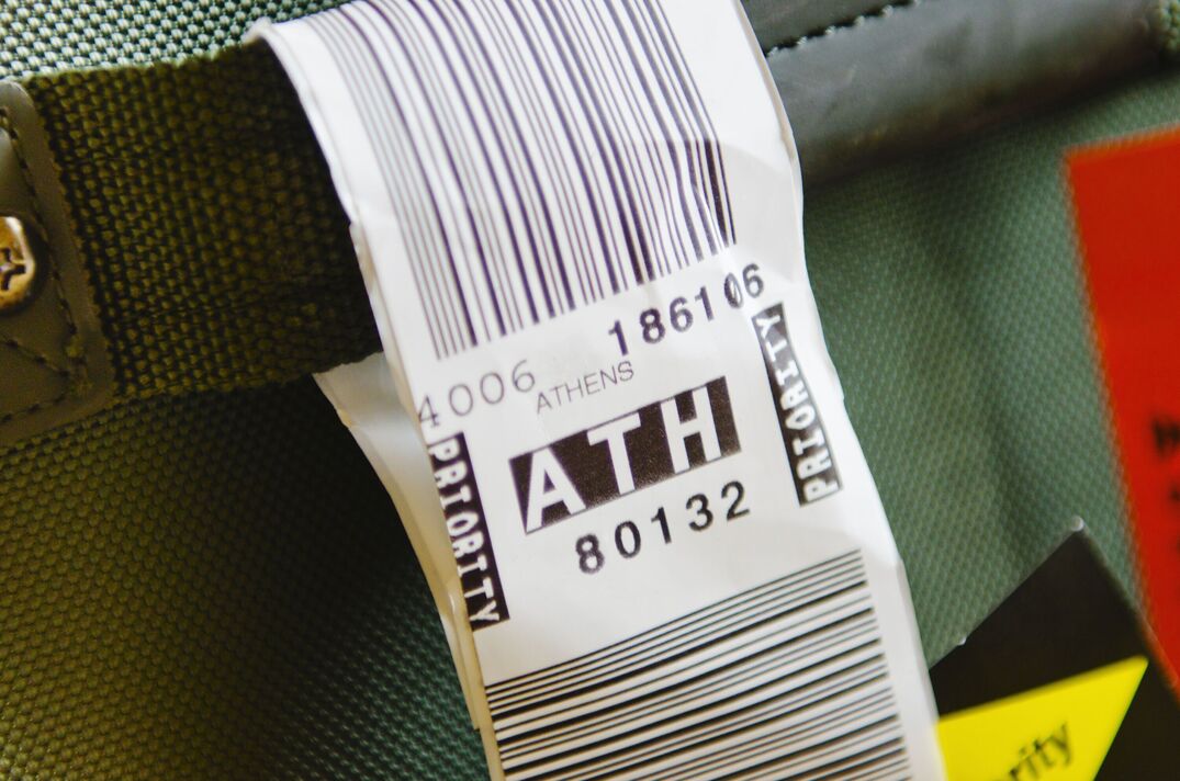 Étiquette de bagage pour Athènes